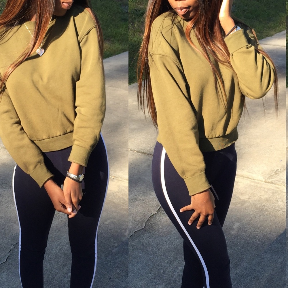 Olive green sweatshirt